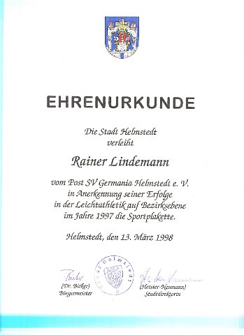 1998 Ehrung